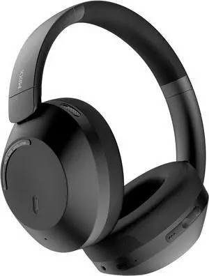 MIXX StreamQ C4 - Wireless Noise Cancelling Headphones with 40-Hour Battery Life and Transparent Mode - Foldable Over-Ear Design (Black)