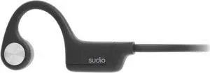 Sudio B2 Wireless Earphones with Bluetooth 5.3, Bone Conduction Technology, Microphones, Spatial Sound by Dirac Virtuo, Up to 7.5 Hours Playtime, Quick Charge, IPX5 Water Resistance (Black)
