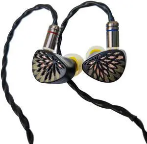 YUXUANJI Earphones,10mm TPLX Dynamic Drive Wired Earbuds,in Ear Monitor Headphones,iems Ear Buds Wired for Gaming (4.4mm, Black)