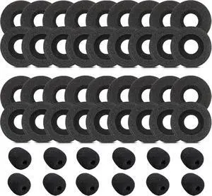 50 Pack Plantronics Headset Ear Cushions Replacement Earpads Foam Ear Pad for Covers Plantronics Most Standard Size Office Headsets HW251N HW261N HW510 HW520 Jabra PRO 920 Biz 1500 GN2000 Headphones