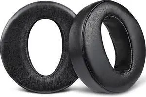 SOULWIT Replacement Earpads for Sony MDR-Z1R (MDRZ1R) WW2 Signature Hi-Res Headphones, Ear Pads Cushions with Soft Protein Leather - Black