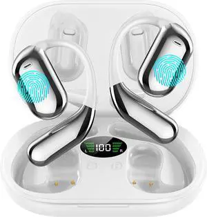 AI Language Translation Earbuds, 3-in-1 AI Wireless Translator Earbuds Real Time Translating Earbud for 144 Languages, HF Sound, Bluetooth 5.4 Headphones for Travel Sport Business (White)