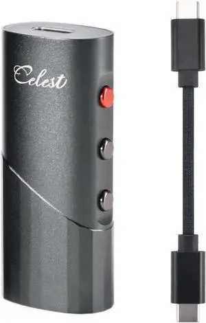 QOA Celest CD-20 Headphone Amplifier Portable USB DAC Amps with 4.4mm and 3.5mm Dual Outputs Supports PCM 32Bit 768kHz/DSD512 High Resolution Lossless for Smartphones/PC/Laptops/Home Audio