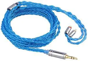 Linsoul Tripowin Seraph 8 Cores IEM Cable, 28AWG Silver-Plated Replacement Earphone Cable for in Ear Monitor, Audiophile(2pin-0.78mm, 3.5mm)