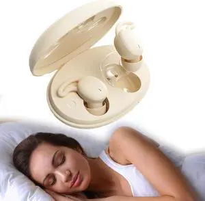 Wireless Sleeping Sleep Earbuds for Side Sleepers Mini Tiny Small Invisible Earbuds Noise Cancelling Smallest Soft Ear Buds Bluetooth Hidden Sleeping Sleep Headphones