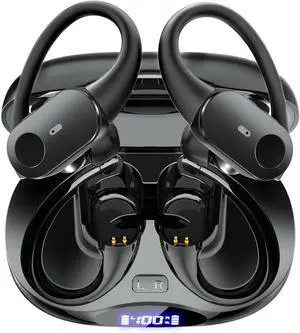 Bluetooth Earbuds Wireless, 80Hrs Playtime, IPX5 Waterproof, Secure-Fit Ear Hooks for Sports/Running/Gym, 115-Language Translator, HD Stereo Sound for Calls & Music
