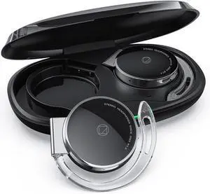 Wireless Bluetooth 5.3 Open Ear Headphones - Over-Ear Earbuds, Clip On Earphones for Work, Walking (Black)