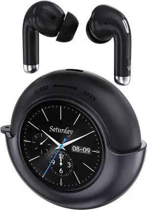 Lifefits Wireless Earbuds with Smart Touchscreen IPX4 Waterproof in Ear Earphones with Mic,Bluetooth 5.4 Headphones Bass Stereo,40H Playtime for Laptop Pad Phones Sports Workout (Black)