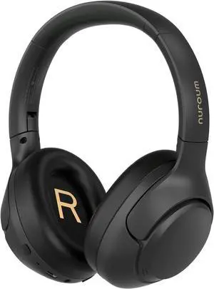 Nuroum HP40 Active Noise Cancelling Headphones Bluetooth, Hi-Fi Sound, Deep Bass, Over Ear & Foldable Design, ANC Wireless Headset Transparency Mode, Comfortable & Long Playtime for Gaming/Music/Calls