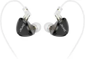 Jrumz XP01 ErgoFit Wired Earbuds,in Ear Monitor Headphones with Dynamic Crystal-Clear Sound,3.5mm Tangle-Free Detachable Cord, Noise Isolation for Musicians, DJ, Performers, News Anchors
