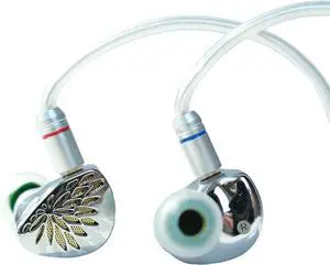 YuXuanJi in Ear Monitors Headphones, Wired HiFi Earbuds Earphones with 10mm TPLX Topology Dynamic Driver Zinc Construction, 0.78mm Detachable Cable for IEM, Musician Audiophile, Silver, 3.5mm