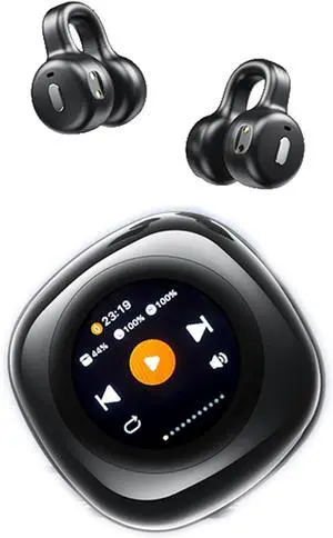 Xmenha Open Ear Clip on Earbuds Cuff Wireless Bluetooth Out of Ear Ear Cuff Headphones Open Ear Clip on Ear Buds Earphones AIR Bone Conduction Earbuds Headphones Outer Ear not in Ear