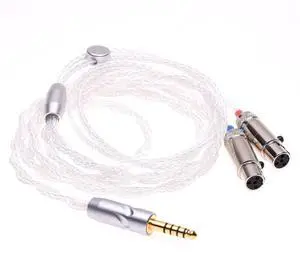 1.2 Meter 4.4mm Balanced Clear 16 Cores 5n Silver Plated Headphone Upgrade Cable for Audeze LCD-2 LCD-3 LCD-4 LCD-X LCD-XC