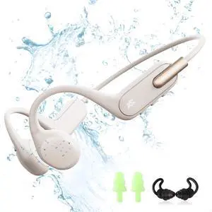 Bone Conduction Headphones Waterproof Swimming Headset, Wireless Bluetooth 5.3, IPX8 with Built-in 32GB MP3 Player, Sport Headphones for Running Cycling Workouts Driving