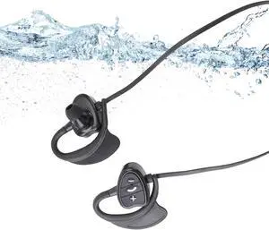 Fabater IPX8 Headphones for Swimming, in Ear Swimming Headphones with 5.0, Underwater MP3 Player, for Swimming, Sports, Running (Black)