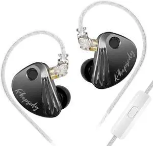 CCA Rhapsody in Ear Monitors Headphones, 2DD+4BA Hybrid Driver HiFi IEMs Earphones with 4 Tuning Switches HiFi Bass Noise Isolation Wired Earbuds in-Ears for Singer Musician Audio Engineer Audiophile
