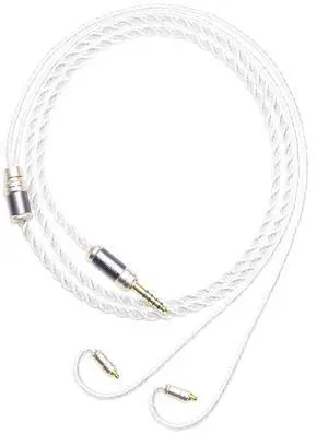 6N OFC Silver Plated IEM Cable for Sennheiser IE200 IE300 IE600 IE900 4.4mm Balanced Hi-Fi Earphone Audio Upgrade Cable (3.5mm Plug)