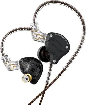 KZ ZS10 Pro 4BA+1DD in Ear Monitor Headphones 5 Driver HiFi Metal Earbuds Headphone Noise Cancelling IEM Earphone with 2 Pin Detachable Cable