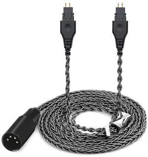 FAAEAL Replacement Cable for Sennheiser HD650 HD660S HD600 HD6XX HD580 HD565 HD545 HD535 Headsets,4Pin-XLR Upgrade Headphone Wire,8 Strands OCC OFC Silver Plated Earphone Line 6.6ft(2m) (4pin XLR)