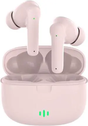 Pink Active Noise Canceling Earbuds Wireless Bluetooth Sleeping Noise Cancelling Earbuds Earphones For Sleep Noise Reduction Ear Buds Sleeping Noise Cancellation Bluetooth Headphones Noise Canceling