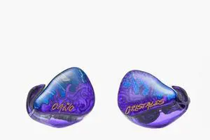 Hisenior Cano Cristales 10 Drivers Hybrid in-Ear Monitors, 2DD+8BA Earphones, HiFi Wired Earbuds, 3-Way Crossover Hi-Res IEM for Audiophiles, Musicians, and Studio Monitoring (Purple)