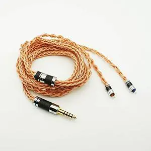 PENON OCC849 8 Strands 49 Cores 6N Single Crystal Copper OCC Wires HiFi Audiophile Wired Earphone Replacement IEM Upgrade Cable (2Pin 0.78mm, 4.4mm Balanced)