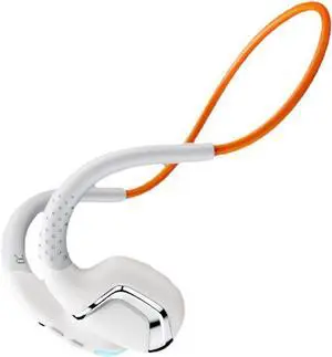 Bone Conduction Headphones IPX7 Waterproof Open Ear Headphones Bone Conduction Bluetooth 5.3 Wireless Earphones Sport Earbuds with Mic Sweatproof Headset for Running,Cycling White