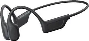 Black, Bone Conduction Headphones, Open-Type Bluetooth Sports Headset, IPX8 Waterproof and Sweatproof Rating, for Outdoor Activities Such As Running and Swimming