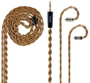OurLaura IEM Cable: 16.6AWG Triple Composite British High Conductivity Copper in Ear Monitor Wire, Earphone Upgrade Cables for Shure SE215/SE425/SE535/SE846 W60 IE300 IE40PRO IEMs (3.5mm MMCX)