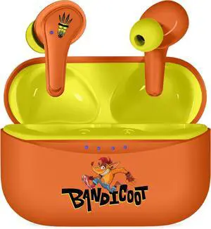 CB1220 Crash Bandicoot TWS Earphones with Wireless Charging Case Orange