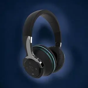 Foldable Over-Ear Bluetooth Headphones, Adjustable Head and Tail, Wireless Headphones Suitable for Most People - Black
