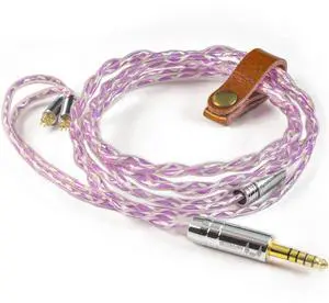 Premium IEM Earphone Audio Cable, Silver-Plated Square Structured Core Wire, Balanced Upgraded Cable, Braided Hi-Fi Replacement Extension Cord 1.2M (2pin-0.78, 4.4mm)