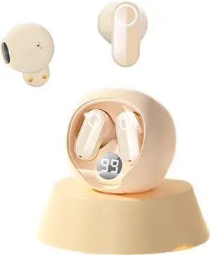 Wireless Small Earbuds for Small Ear Canals Bluetooth Mini Tiny Smallest Headphones Ear Buds for Small Ears Comfortable Wireless Discreet Ear Buds Invisible Earbuds for Work