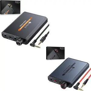 Neoteck Portable Headphone Amplifier Kit: Two-Stage Gain Switch & Bass Boost HiFi Headphone Amp, 16-600 Ohm, Aluminum Matte Surface for Mac, Phones, PS4/PS5