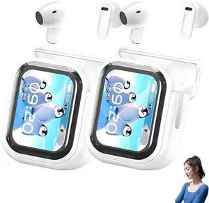 Ne20 Earbuds, Ne20 Translation Earbuds, Ne20 Wireless Headphones, with 140 Language Ai Translator Real Time, Built-in Microphone for Office Sports (White + White)