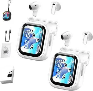 NE20 Earbuds, Bluetooth 5.4 Wireless Ai Translation Earphones with 140-Language Real-Time Translator, LCD Touchscreen, Ipx6 Waterproof Sport Headphones, Built-in Mic for Travel(2pcs c)