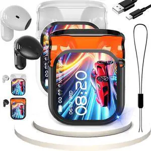 Ne20 Earbuds, Ne20 Translation Earbuds, Wireless Waterproof Bluetooth 5.4 Earphones Led Display, Noise LCD Touch Screen, 140 Two-Way Language AI Translator Real Time, for Travel Business (2Pcs-C)