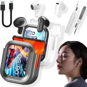 NE20 Earbuds, 2025 Upgrade NE20 Translation Earbuds Real Time, Bluetooth 6.0 Earphones LED Display High Fidelity Waterproof Wireless Earphones, Touchscreen Noise Cancelling for Sports, Business (MIX)