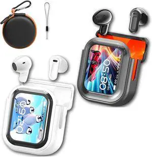 NE20 Earbuds, NE20 5.4 LED Display High Fidelity Waterproof Wireless Earphones, 48H Battery Bluetooth V6.0, AI Translation 140 Two-Way Language Translator Earphones Real Time (2pcs-C)