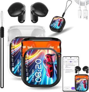 NE20 Earbuds, Upgrade NE20 Translation Earbuds, LED Display Translation Wireless Waterproof Earphones with LCD Touch Screen, HD Stereo Sound, Longlife IPX6 Water-Resistant (2PCS-C)