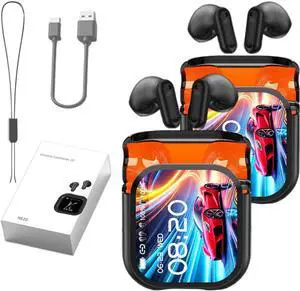 Ne20 Earbuds, Ne20 Translation Earbuds with 140 Language AI Translator Real Time, NE20 Wireless Headphones, Bluetooth 6.0 Earphone, LCD Touch Screen, for Travel, Business, Learning (2PCS*Black)