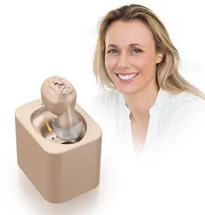 Voice Amplifier,Ergonomic In-Ear Device with Charging Case  35H Battery, USB-C Fast Charge