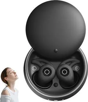 NooraSleep Snooze Pods Pro, 2025 New Upgraded Snoozepods Pro Bluetooth Sleep Buds, Soft Snug Fit Noise Reduction Headphones with Smart Case for Side Sleepers (Black)