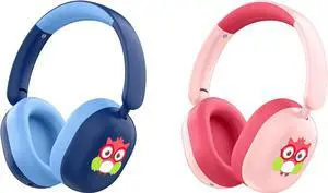 LOBKIN Kids Headphones Bluetooth 5.4,Over Ear Kids Headphones Wireless with Mic 35H Playtime AUX Cord 85dB Safe Volume Limited Foldable Design for Boys Girls Travel/School/iPad
