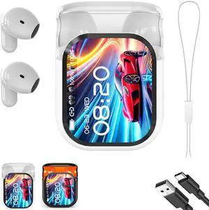 Ne20 Earbuds, Ne20 Translation Earbuds, Bluetooth Noise Canceling Wireless Earphones LED Display, 140 Language Translation, and All-Day Comfort, Built-in Microphone (White)