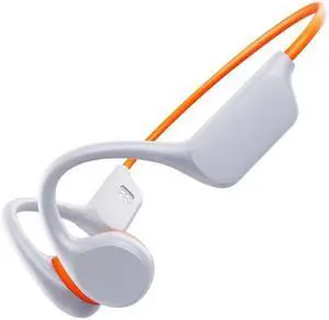 Bone Conduction Headphones Built in 32G Memory Open-Ear Wireless Bluetooth 5.3 Sports Headphones with Mic & 8H Playtime,Stereo Wireless Outdoor Earphones,IPX8 Waterproof Headset for Running,White