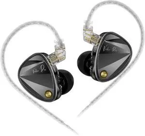 KZ Vader Pro IEM Earbuds,Triple Dynamic Driver in Ear Monitor,Gaming Earphones with 4 Tuning Switches, HiFi Wired Earbuds,Comfortable Noise Isolating Earphones (No Mic, Black)