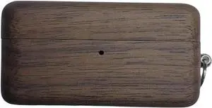 for Technics Eah-Az100 Walnut Wood Protective Case Hard Cover Wireletss Box Sleeve Headphone Bluetuth-Compatible Charging O3E8