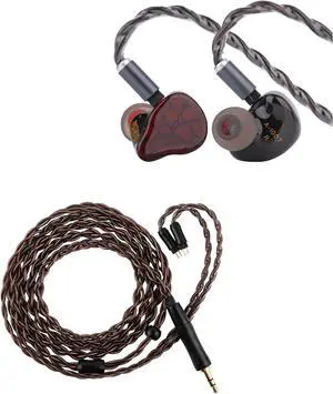 Linsoul Punch Audio Martilo in Ear Monitor, 1 Planar + 2BA + 2DD Hybrid Driver Basshead IEM Earphones Kiwi Ears Terras IEM Cable,4N Single Crystal Copper 32AWG 4-Core in Ear Monitor Cord