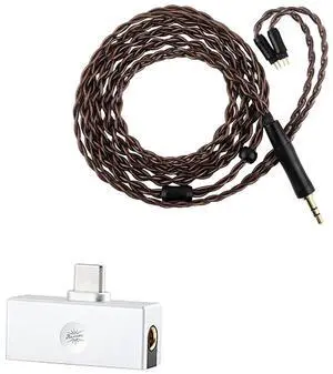 Linsoul insoul Kiwi Ears Terras IEM Cable,4N Single Crystal Copper 32AWG 4-Core in Ear Monitor Cord Kiwi Ears Allegro Mini Portable IEM DAC, in Ear Monitor Amplifier, USB C to 3.5/4.4mm Output